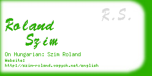 roland szim business card